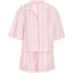 Cyberjammies Cyberjammies Linen Printed Stripe Relaxed Shorty Set Rose FR 44 (EU 42)