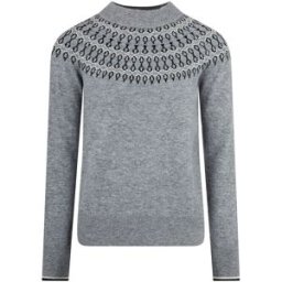 The Little Tailor The Little Tailor Smart Fairisle Funnel Neck Knit Jumper Gris XS (FR 36)