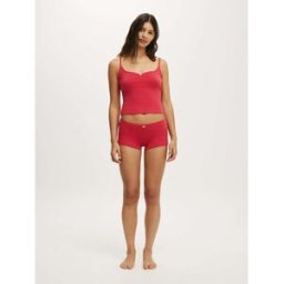 Cotton On Cotton On Dreamy Soft Pointelle Cami & Micro Shorts Set rouge L (FR 46-48)