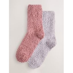 Next Lot de 2 paires de chaussettes douillettes en polaire duveteuse Gris Un an