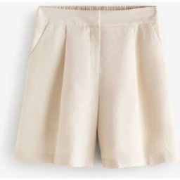 Laura Ashley Laura Ashley Linen Bermuda Shorts crème FR 46 (EU 44)
