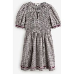 Laura Ashley Laura Ashley Cranhill Check Shirred Mini Dress Brun FR 38 (EU 36)