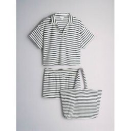 The Set The Set 3 Short en éponge coordonné et sac crème XL (FR 50-52)
