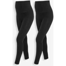 Jojo Maman Bébé JoJo Maman Bébé 2-Pack Maternity Everyday Leggings Noir M (FR 42-44)