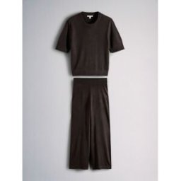 The Set The Set Soft Knit T-Shirt and Trouser Co-Ord Set Brun S (FR 38-40)