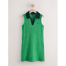 Next Robe polo mini en éponge à rayures vert L (FR 46-48)