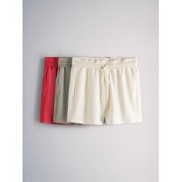 The Set The Set lot de 3 shorts en molleton à rabat sur la taille crème XL (FR 50-52)