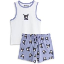 Vanilla Underground Vanilla Underground Hello Kitty Womens Purple Kuromi Vest and Shorts Pyjama Set violet M (FR 42-44)