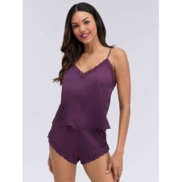 Boux Avenue Boux Avenue Daisy Satin Short Cami Set violet FR 42 (EU 40)