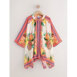 Next Chemise de plage imprimée orange S (FR 38-40)