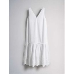 The Set Robe Mi-long en coton brodé The Set pâle L (FR 46-48)