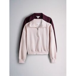 The Set The Set 2 Pack Sweat-shirt Col cheminée Demi-Zip crème XL (FR 50-52)