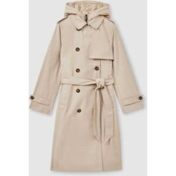 Reiss Reiss Azura Hooded Insert Trench Coat naturel FR 42 (EU 40)