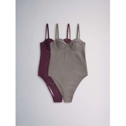 The Set The Set 2 Pack Maillots de bain à bonnets préformés Gris 95 D