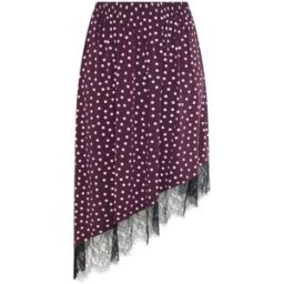 Yours Curve Yours Curve Lace Hem Gathered Skirt Brun FR 50 (EU 48)