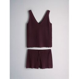 The Set The Set Ensemble gilet et short tricotés rouge L (FR 46-48)