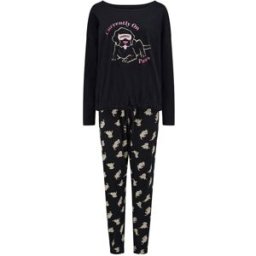 Pour Moi Pour Moi Jersey Cotton Dog Pyjamas Set Noir FR 50 (EU 48)
