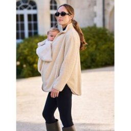 Seraphine Veste polaire Seraphine Borg Grossesse et Portage Bébé 3-en-1 crème FR 40 (EU 38)