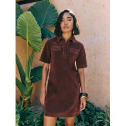 Friends Like These Friends Like These Faux suède Pocket A Line Mini Robe rouge FR 44 (EU 42)