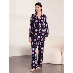 Chelsea Peers Chelsea Peers Tall Halloween Fortune Teller Print Long Pyjamas Set bleu FR 42 (EU 40)