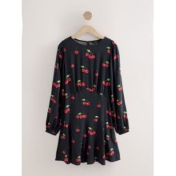 Next Mini robe trapèze à manches longues avec coutures apparentes Noir FR 42 (EU 40)
