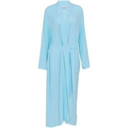 Cyberjammies Nora Rose Solid Modal Lycra Jersey Insert Lace Long Sleeve Dressing Gown bleu FR 44 (EU 42)