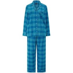 Pour Moi Pour Moi Cosy Check Brushed Cotton Pyjamas Gift Set bleu FR 50 (EU 48)