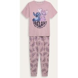 Brand Threads Brand Threads Ladies Disney Stitch Pyjamas Set Rose L (FR 46-48)
