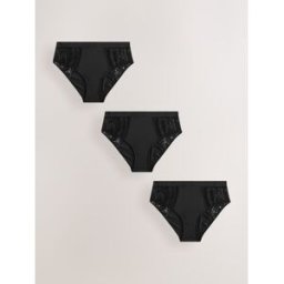 Next Lot de 3 culottes en modal et dentelle Noir FR 40 (EU 38)