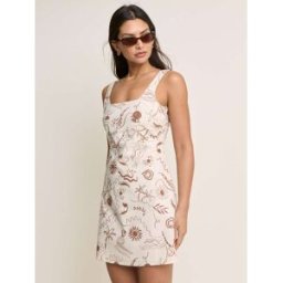 Nobody's Child Nobodys Child Connie Square Neck Shift Mini Dress crème FR 42 (EU 40)
