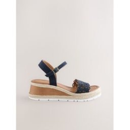 Next Compensées en cuir découpé au laser Forever Comfort bleu EU 37 (UK 4) L