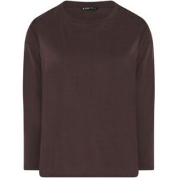 Yours Curve Yours Curve Long Sleeve Oversized T-Shirt Brun FR 50 (EU 48)