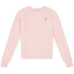 U.S. Polo Assn U. S. Polo Assn U. S. Polo Assn. Crew Neck Cable Knit Jumper Rose XL (FR 50-52)