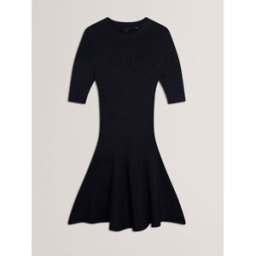Ted Baker Ted Baker Mahraa Short Sleeve Knitted Mini Dress bleu FR 42 (EU 40)