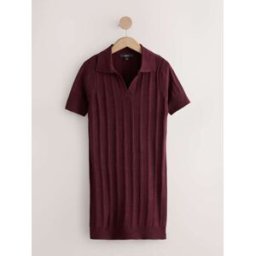 Next Supersoft Short Sleeve Polo Mini Dress rouge L Tall (FR 46-48)