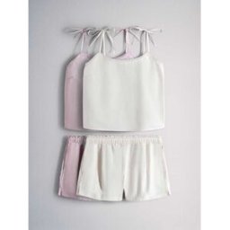The Set The Set Ensemble de 2 pyjamas cami et short en popeline de coton Rose XS (FR 36)