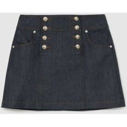 Reiss Reiss Skylar Button-Detail Denim Mini Skirt bleu FR 34 (EU 32)