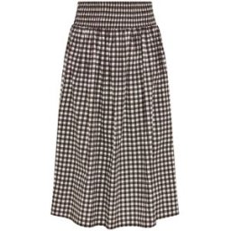Yours Curve Yours Curve Gingham Skirt Brun FR 48 (EU 46)