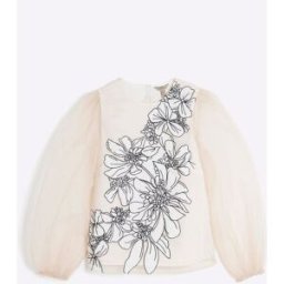 River Island Blouse River Island Fleuri Imprimé Appliqué Rose FR 42 (EU 40)