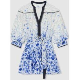 Reiss Reiss Anisa Floral-Print Belted Mini Dress pâle FR 36 (EU 34)