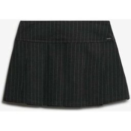 Superdry Pinstripe Pleat Mini Skirt Gris FR 44 (EU 42)