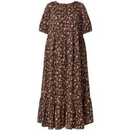 Yours Curve Yours Curve Tiered Smock Maxi Dress Brun FR 56-58 (EU 54-56)