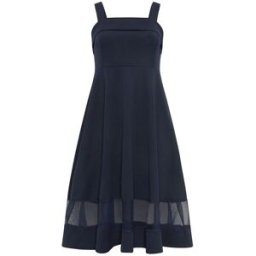 Yours Curve Yours Curve London Mesh Insert Cold Shoulder Skater Dress bleu FR 48 (EU 46)