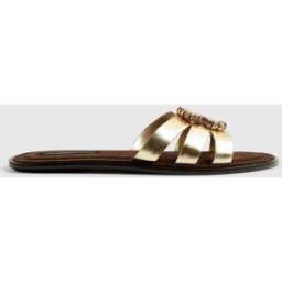 River Island River Island Bead Ring Flat Sandals doré EU 39 (UK 6)