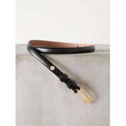 Next Ceinture en cuir N. Premium Skinny fabriquée en Italie Noir S (FR 38-40)