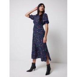 SCAMP & DUDE Robe mi-longue imprimé léopard des neiges SCAMP & DUDE bleu FR 36 (EU 34)