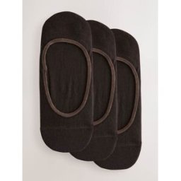 Next Lot de chaussettes invisibles à coupe basse 3 Brun S-M (FR 38-44)