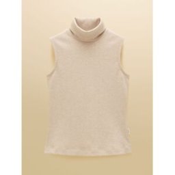 Joules Joules Ribbed Cotton Rich Sleeveless Roll Neck Brun FR 46 (EU 44)