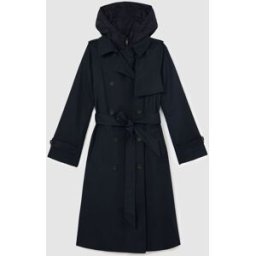 Reiss Reiss Azura Hooded Insert Trench Coat bleu FR 46 (EU 44)