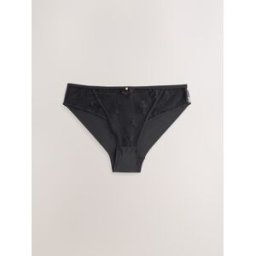 Next Culotte brésilienne brodée à imprimé fleuri Noir FR 38 (EU 36)